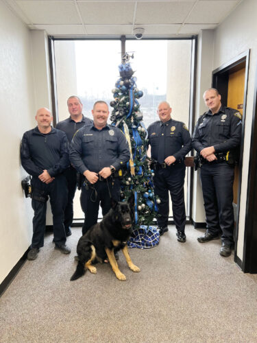 United Way of the Mid-Ohio Valley delivers Christmas tree to Parkersburg Police Department
